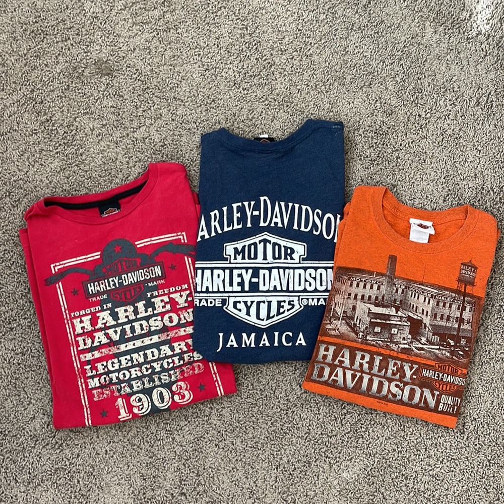 Harley-Davidson T-Shirts Mens Size XL - Set of 3